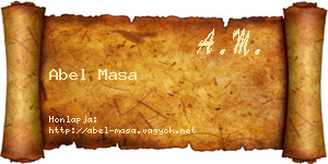Abel Masa névjegykártya